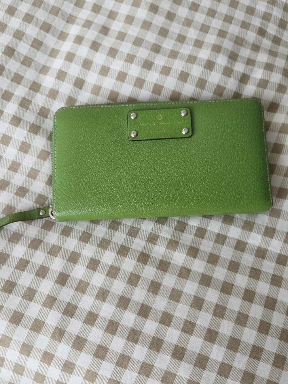 Kate Spade Wellesley Neda Green Pebbled Leather Zip-Around Wallet